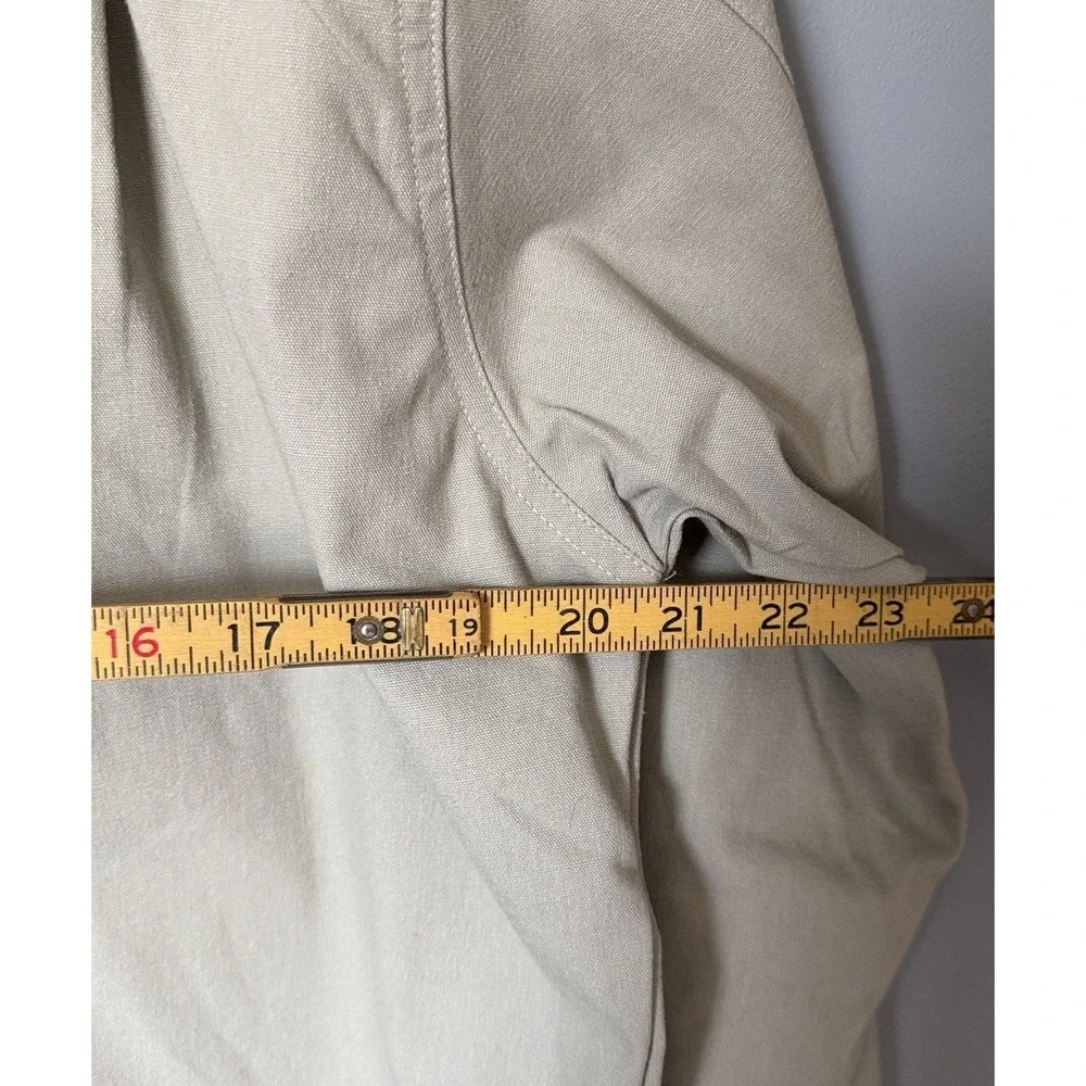 Marlboro Gear 1999 Going to the Ranch Button Up Shirt Mens Medium Vintage Khaki